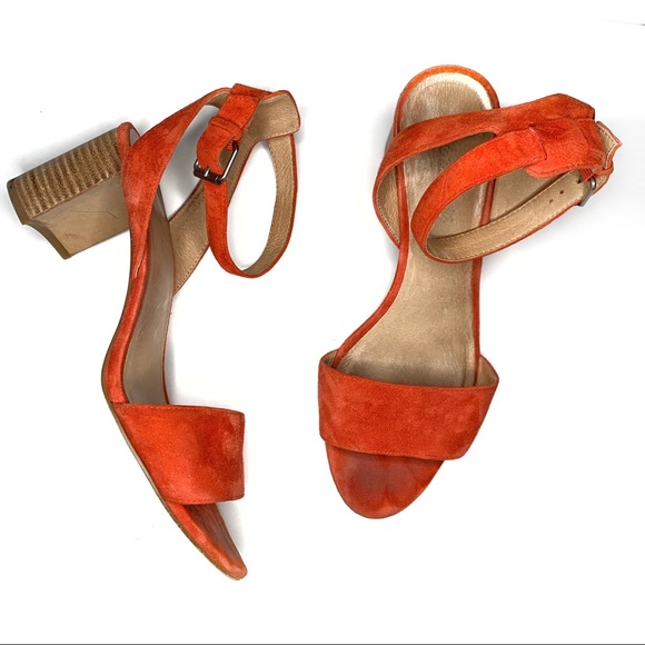 Madewell Shoes - MADEWELL orange suede sandals 8.5
